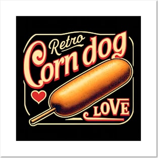 Retro corndog Posters and Art